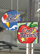 hanging school sign